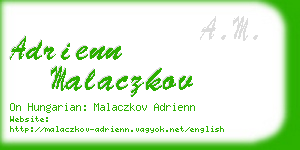 adrienn malaczkov business card